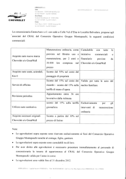 chevrùlet - CRAL Consorzio Operativo GRUPPOMONTEPASCHI