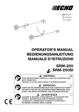 OPERATOR`S MANUAL BEDIENUNGSANLEITUNG MANUALE D