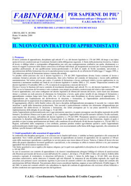 Minlavoro circolare 40/2004