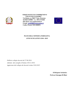 pof 2014-2015 - 3° Istituto Comprensivo "Francesco Maiore"