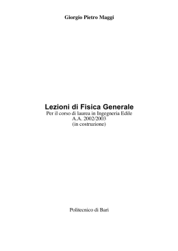 Lezioni di Fisica Generale