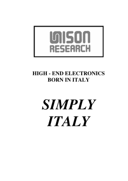 simply italy - Unison Research