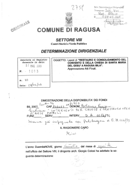 settore viii - Comune di Ragusa
