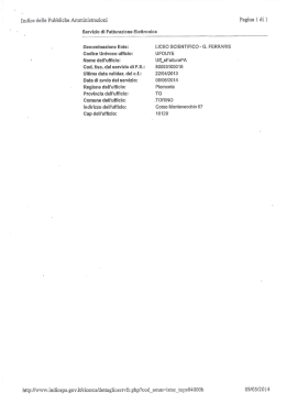 Indice delle Pubbliche Amministrazioni Pagina 1 di 1