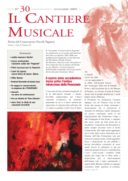 Il CANTIERE MUSICALE n30
