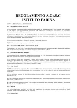 Regolamento del Comitato d`Istituto Farina