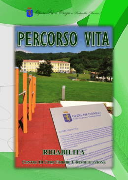 “Percorso Vita”. - Opere Pie d`Onigo