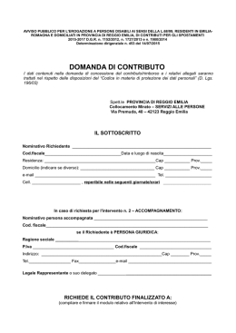 domanda - Provincia di Reggio Emilia