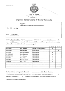 Delibera e Carta dei servizi demografici
