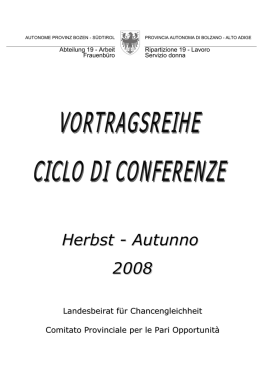 Vortragsreihe Herbst 2008