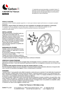CCI `Ti Vi ringraziamo per aver acquistato un prodotto Carbon