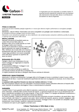`TÎ Vi ringraziamo per aver acquistato un prodotto Carbon-Ti,