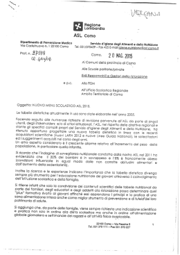 menu` scolastico valido dal 07/09/2015 sino al