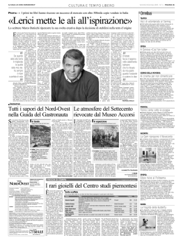 Lerici mette le ali all`ispirazione