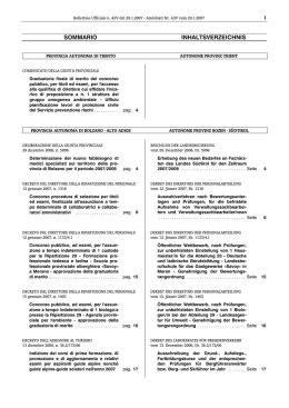 sommario inhaltsverzeichnis - Regione Autonoma Trentino