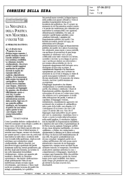 CORRIERE DELLA SERA Pagina 1