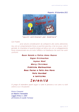 Riflessione 38 del 18/12/11