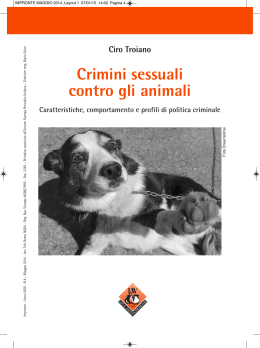 Crimini sessuali contro gli animali