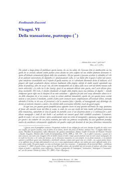 Vivagni. VI. Della transazione, purtroppo