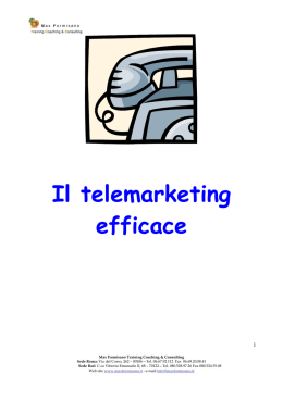 Il telemarketing efficace