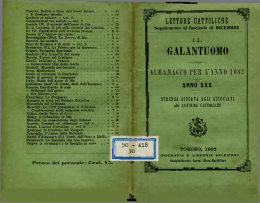 Il Galantuomo. Almanacco per l`anno 1882