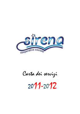 Carta dei servizi - cooperativa Sirena