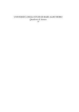 Quaderno di Ateneo, 14 - Università degli Studi di Bari