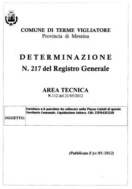 determinazione - Comune di Terme Vigliatore