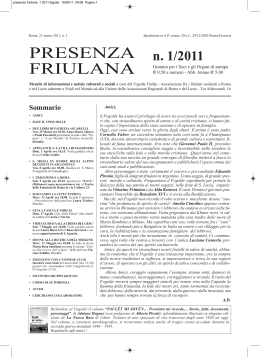 presenza friulana - Fogolâr Furlan di Roma