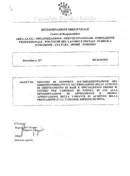 determinazione dirigenziale - Albo Pretorio