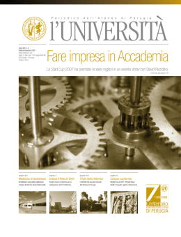 ottobre/novembre 2007 - Universit&agrave; degli Studi di Perugia