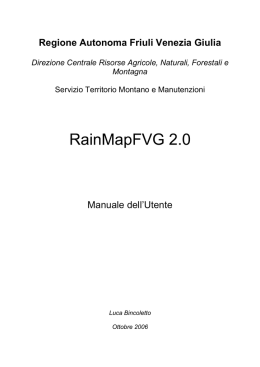 Manuale RainMap  - Regione Autonoma Friuli Venezia Giulia