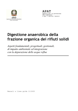 Digestione anaerobica della frazione organica dei rifiuti solidi