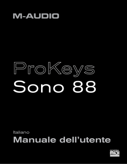 Manuale dell`utente di ProKeys Sono 88 - DJ Land