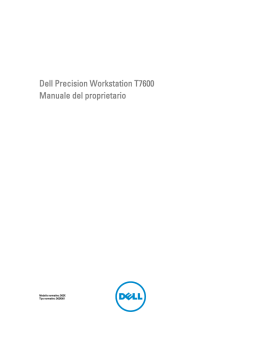 Dell Precision Workstation T7600 Manuale del proprietario