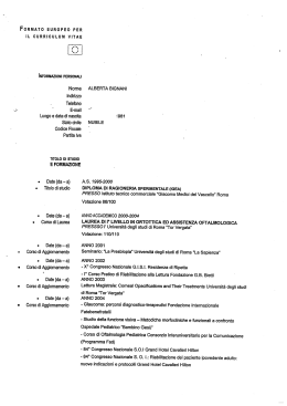 CV - Azienda Ospedaliera S.Camillo