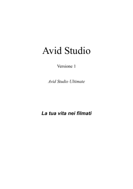 Avid Studio Manual