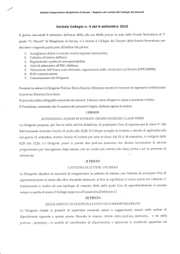 Verbale Collegio n. 4 del 9 settembre 2015