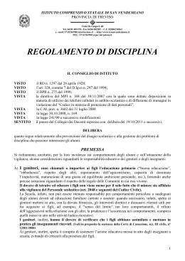 REGOLAMENTO_DISCIPLINA - Istituto Comprensivo San