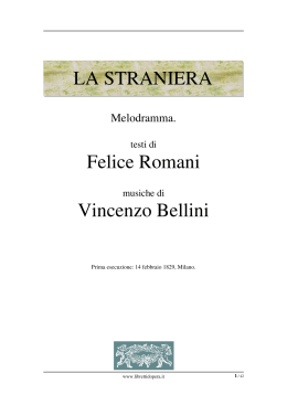 La straniera - Libretti d`opera italiani