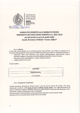 FIRENZE oses - Scuola di Scienze Politiche