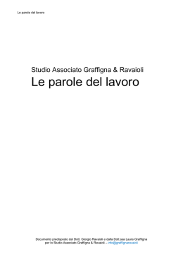 Le parole del lavoro