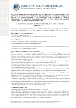 TIROCINI 2013-14 bando definitivo - Università degli Studi di Bergamo