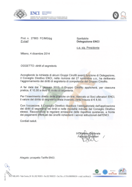 nuove tariffe istituzionali