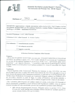 OGGETTO: Approvazione e stipula convenzione attiva tra la A.S.L