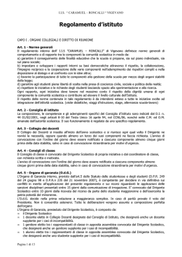 REGOLAMENTO DI ISTIT approvato CONS IST 22 dicembre 2015