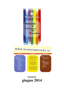 Le statistiche sulle attivit&agrave; di Bresciamondo nell`anno
