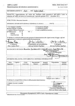 determinazione ARPA Lazio n. 140 del 30/04/2012