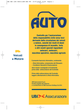 Fascicolo Informativo Auto Altri veicoli ed 08/2013