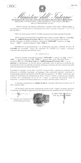 omologazione ministeriale